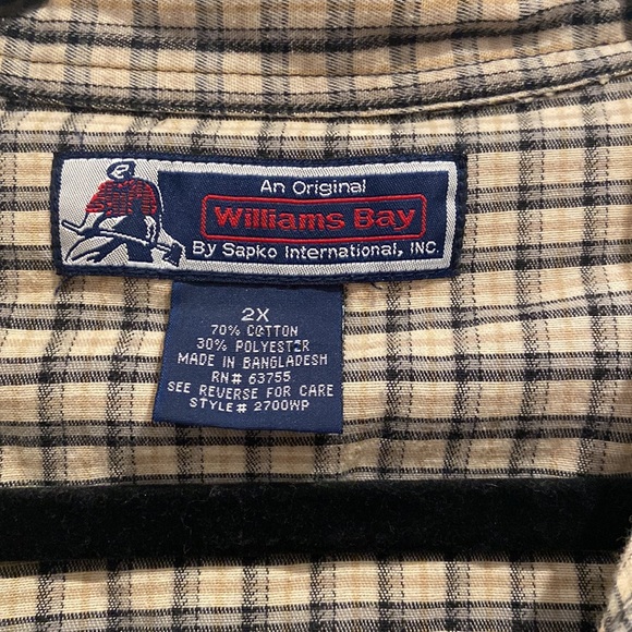 2X An original William Bay by Sapko International, INC short sleeve pearl snap - Picture 5 of 7